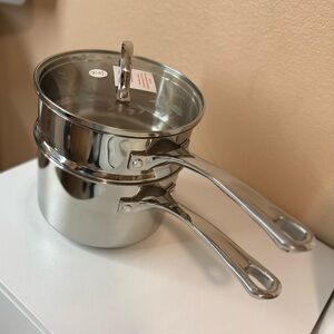 NEW Double Boiler Pot, Stainless Steel 
Princess House Heritage #5809